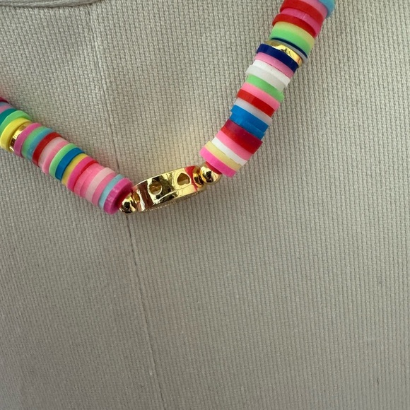 Wear BRACHA Colorful Beaded Initial Necklace- sold separately- this one is “X🩷 - Picture 2 of 14